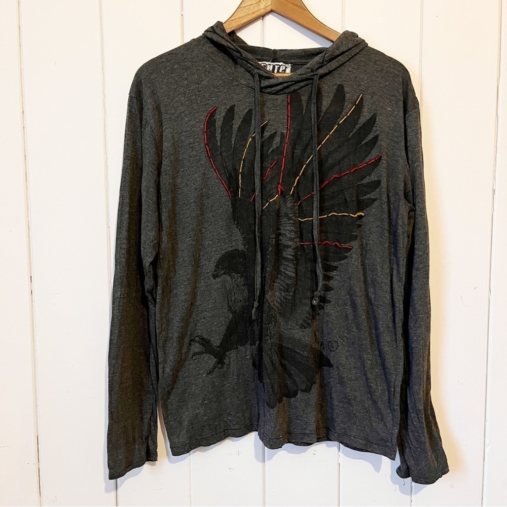 Sure Grey with Eagle design Hoodie. Size Medium.